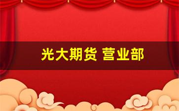 光大期货 营业部(光大期货营业部)_https://www.fzdzcxj.com_深交所_第1张
